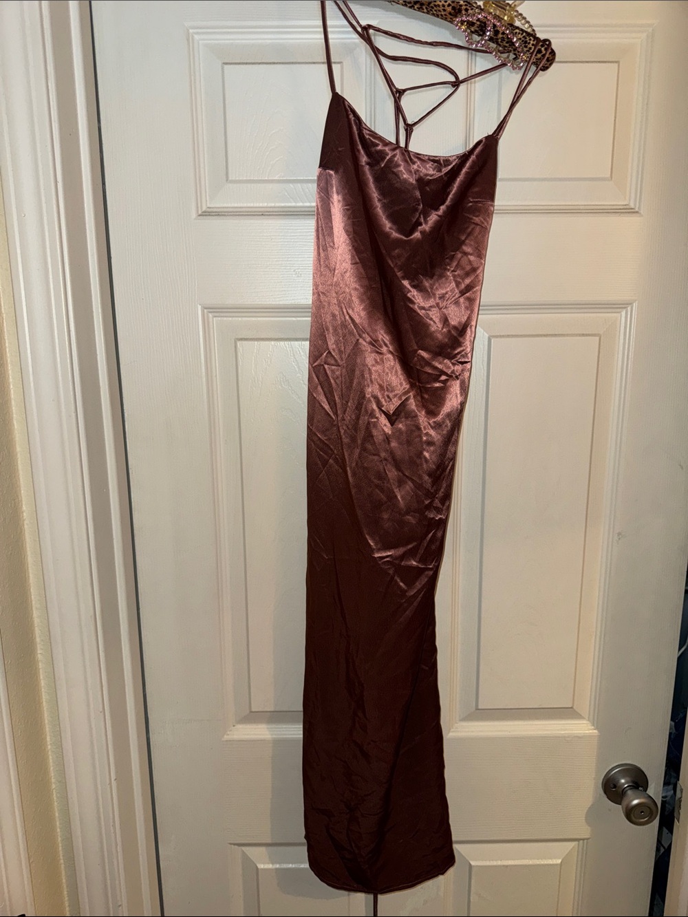 Forever 21 Satin Cowl Midi Dress in Brown - Picture 5 of 11